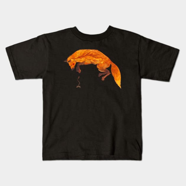 Jumping fox Kids T-Shirt by asya_lisina